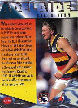 1996 Select AFL Centenary Series #5 Shaun Rehn Back